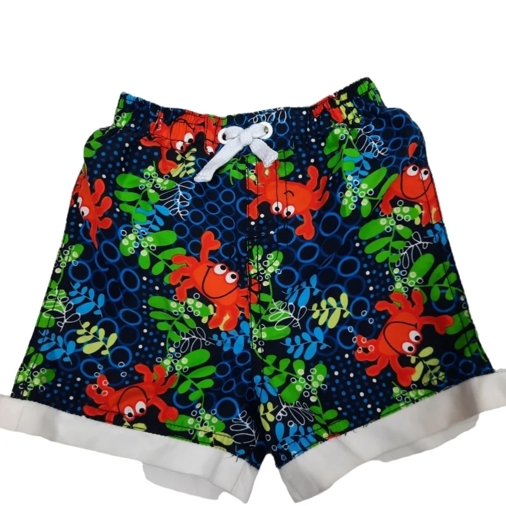 The Children's Place Crab Under the Sea Swim Trunks Boys Size 6/9‎ Months Infant